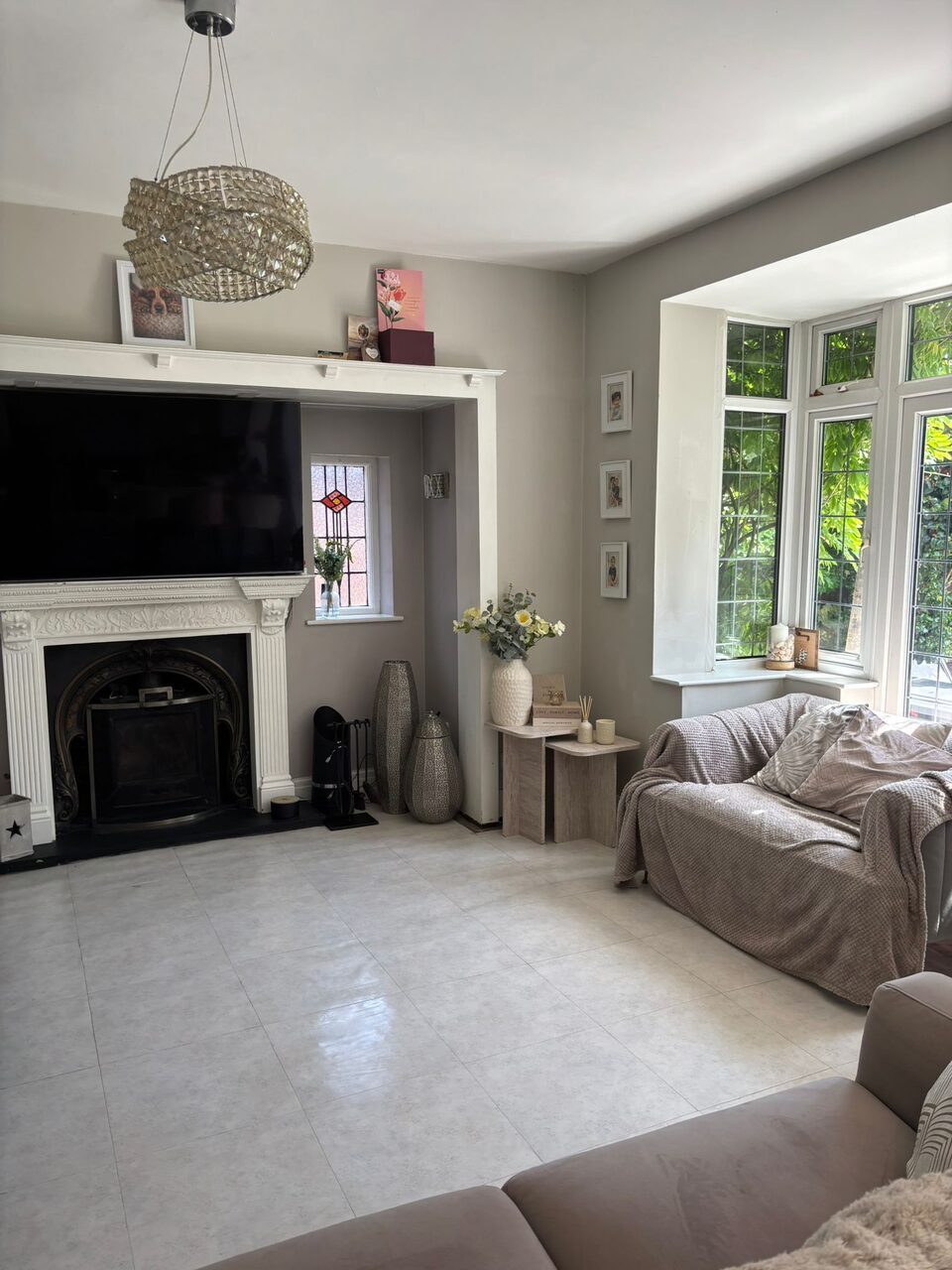 A living room cleaned by Time 2 Clean