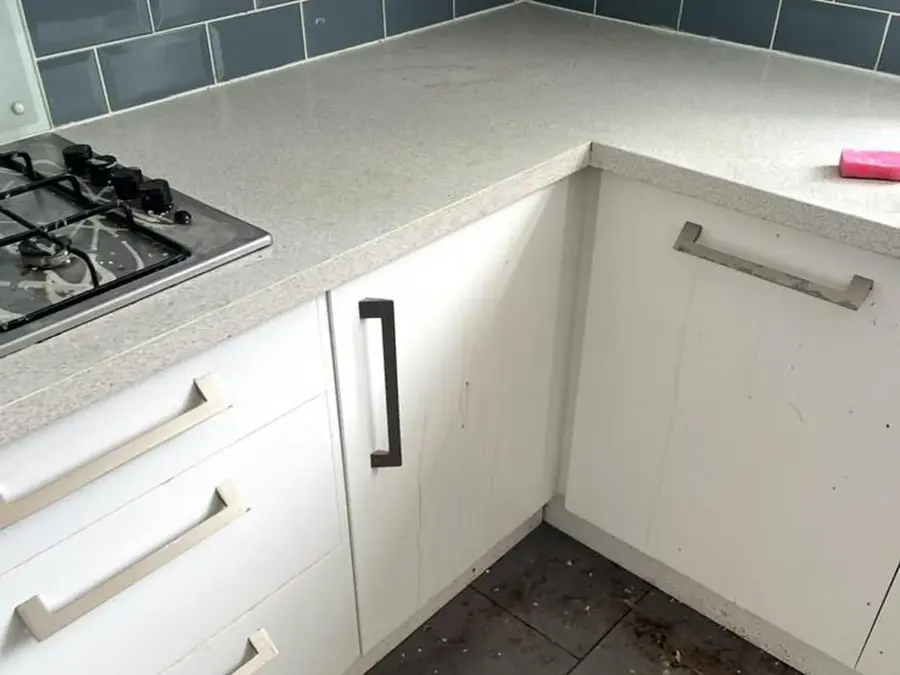 Kitchen before cleaning